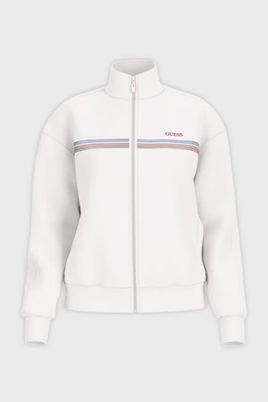 Guess Kadın Fermuarlı Sweatshirt Beyaz