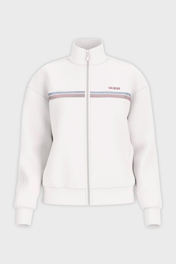 Guess Kadın Fermuarlı Sweatshirt Beyaz
