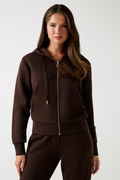 Guess Kadın Fermuarlı Sweatshirt KAHVERENGI Guess Kadın Fermuarlı Sweatshirt KAHVERENGI