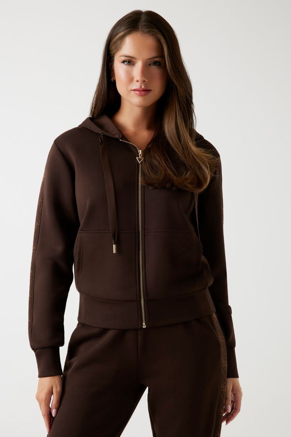 Guess Kadın Fermuarlı Sweatshirt KAHVERENGI Guess Kadın Fermuarlı Sweatshirt KAHVERENGI