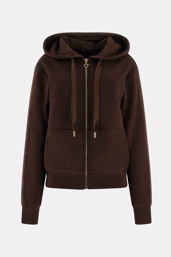 Guess Kadın Fermuarlı Sweatshirt KAHVERENGI Guess Kadın Fermuarlı Sweatshirt KAHVERENGI
