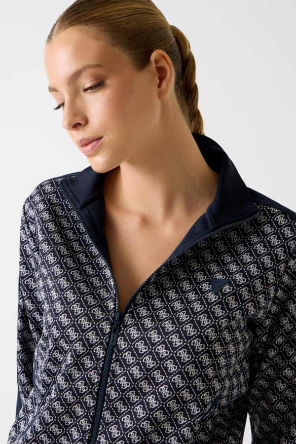 Guess Kadın Fermuarlı Sweatshirt LACIVERT