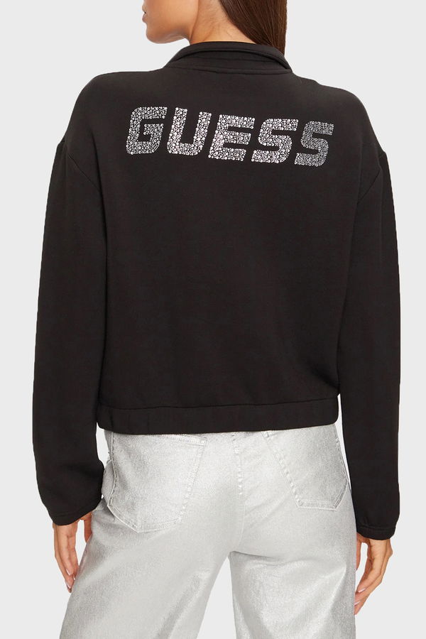 Guess Kadın Fermuarlı Sweatshirt SIYAH Guess Kadın Fermuarlı Sweatshirt SIYAH