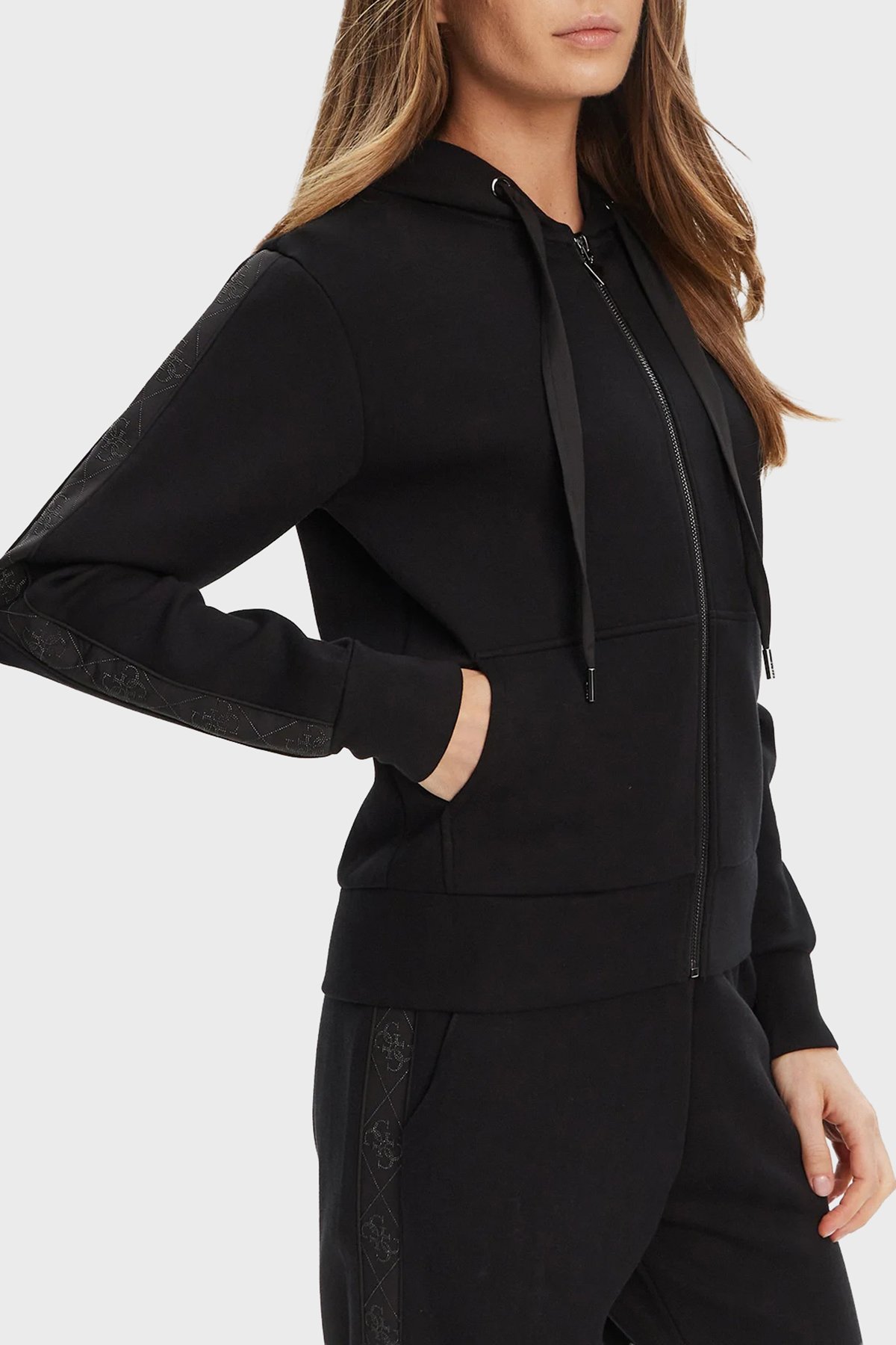 Guess Kadın Fermuarlı Sweatshirt SIYAH