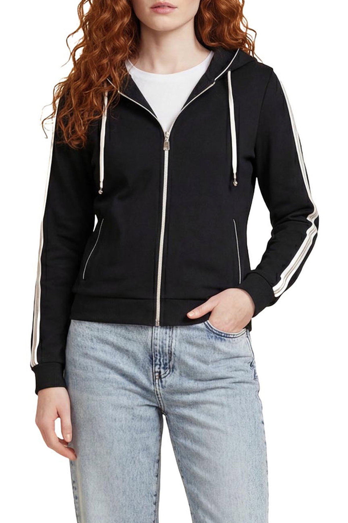 Guess Kadın Fermuarlı Sweatshirt SIYAH