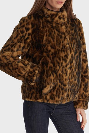 Guess Kadın Kürk Mont KAHVERENGI