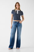 Guess Kadın Polo Yaka T-shirt LACIVERT