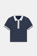Guess Kadın Polo Yaka T-shirt LACIVERT