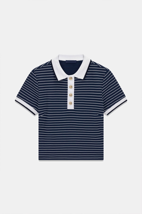 Guess Kadın Polo Yaka T-shirt LACIVERT