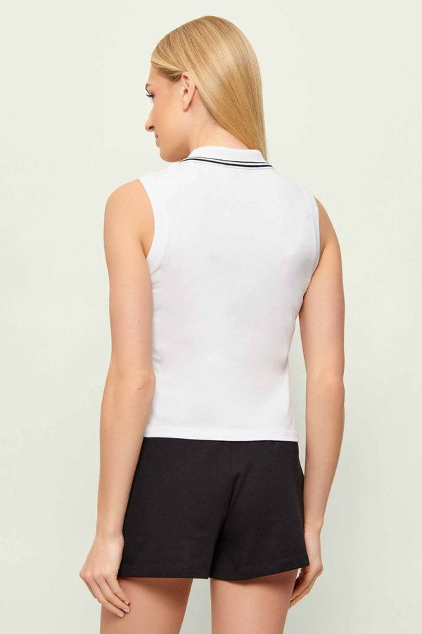 Guess Kadın Polo Yaka T-shirt Beyaz