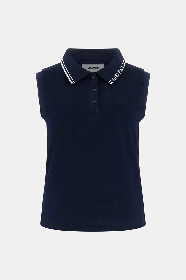 Guess Kadın Polo Yaka T-shirt LACIVERT