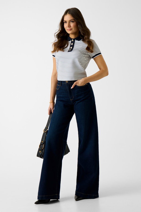 Guess Kadın Polo Yaka T-shirt SIYAH