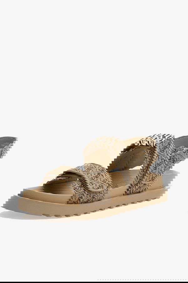 Guess  Fabelis2 Logolu Cırtlı Kadın Sandalet VIZON