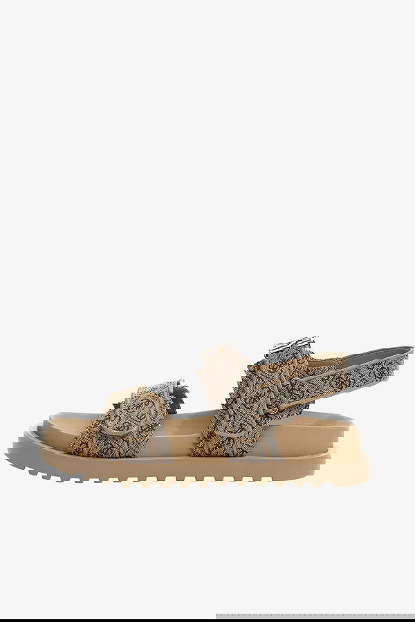 Guess  Fabelis2 Logolu Cırtlı Kadın Sandalet VIZON