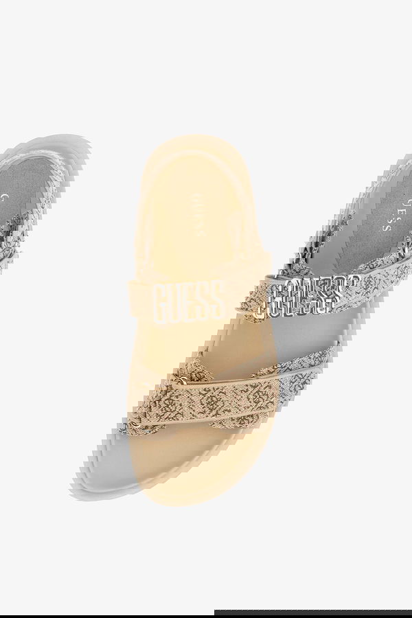 Guess  Fabelis2 Logolu Cırtlı Kadın Sandalet VIZON