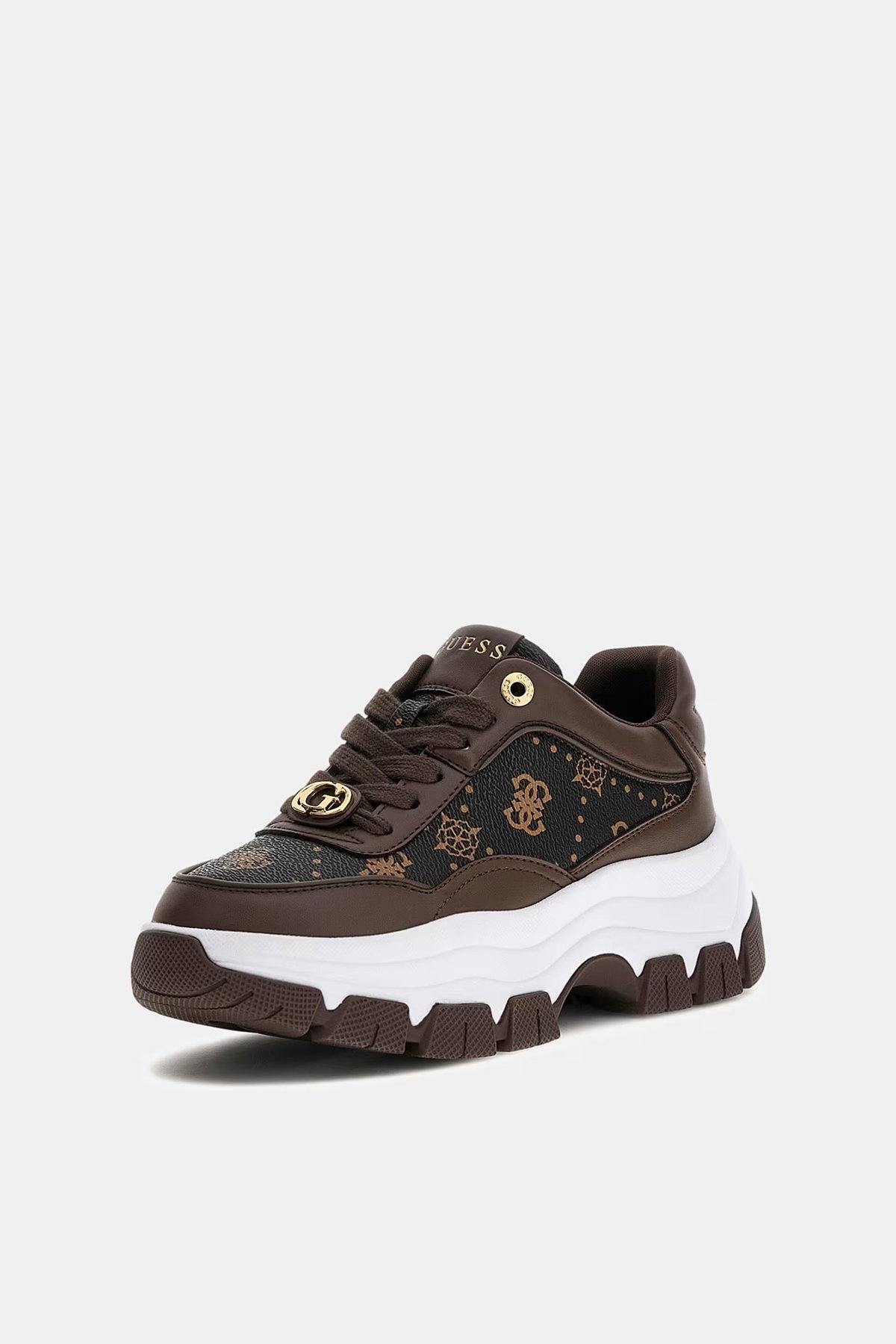 Guess Berrett2 4G Logolu Kalın Taban Kadın Spor Ayakkabı KAHVERENGI