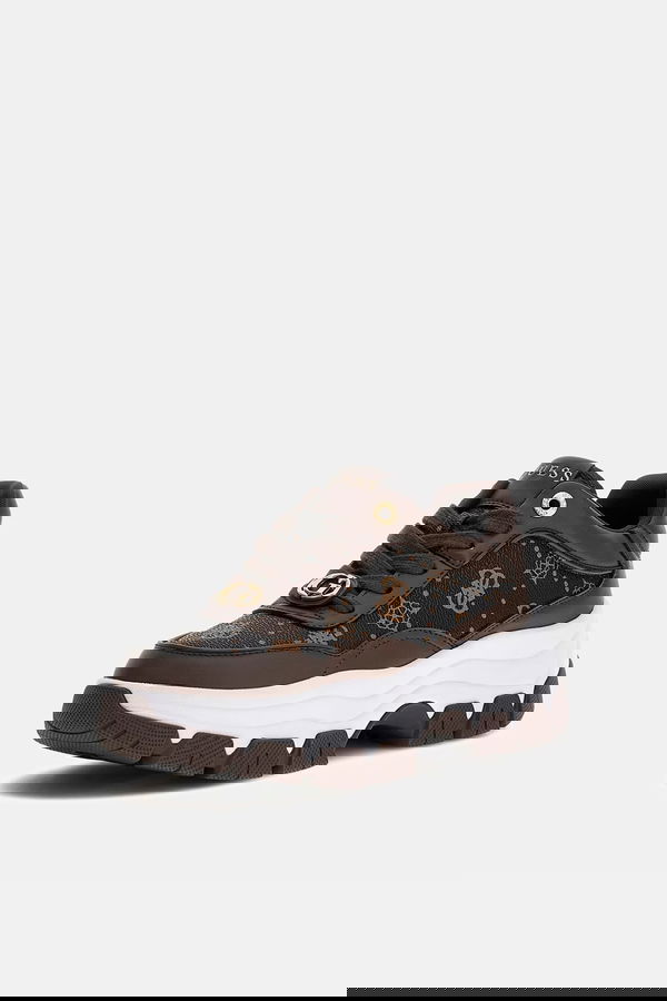 Guess Berrett2 4G Logolu Kalın Taban Kadın Spor Ayakkabı KAHVERENGI