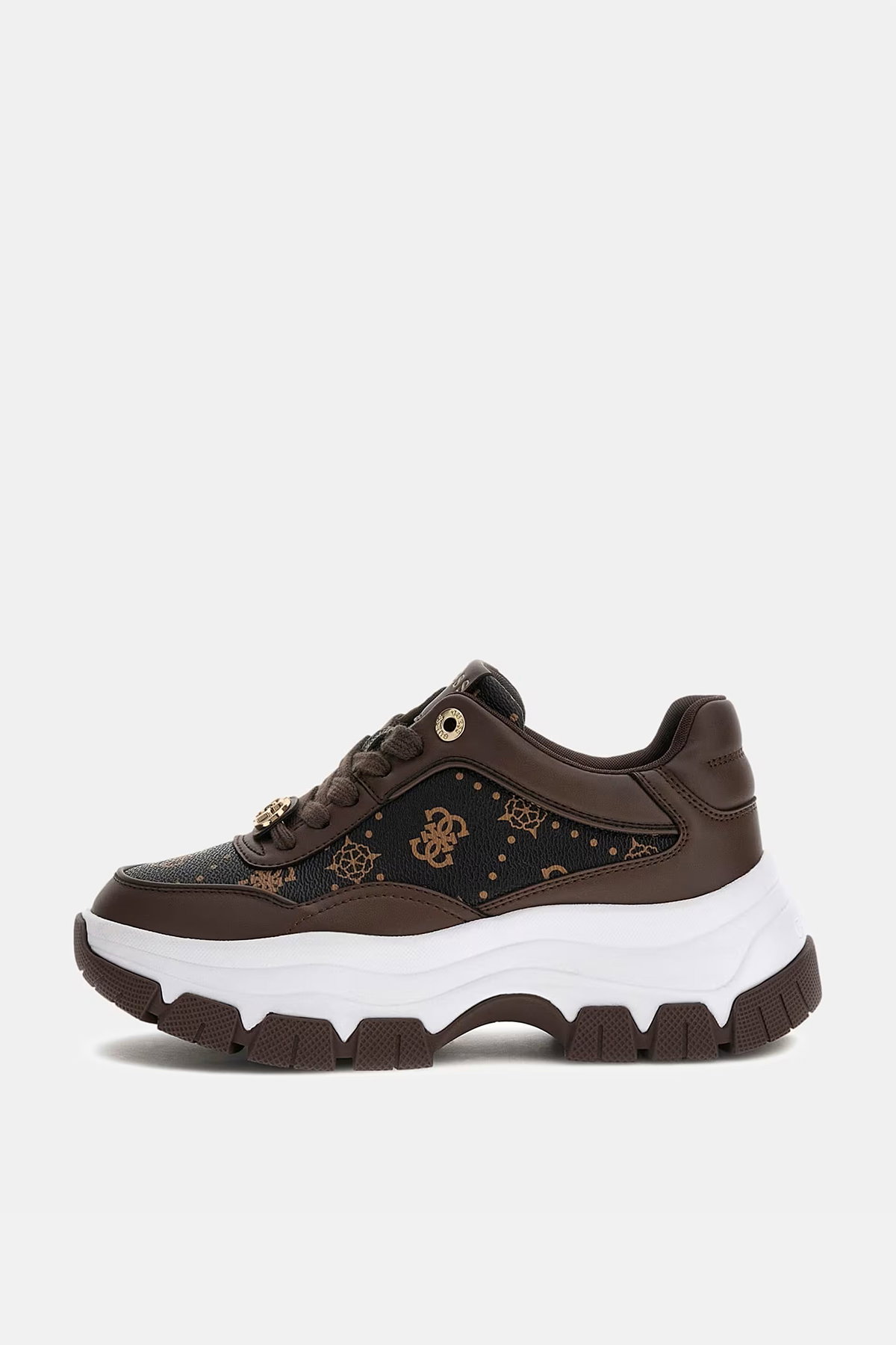 Guess Berrett2 4G Logolu Kalın Taban Kadın Spor Ayakkabı KAHVERENGI