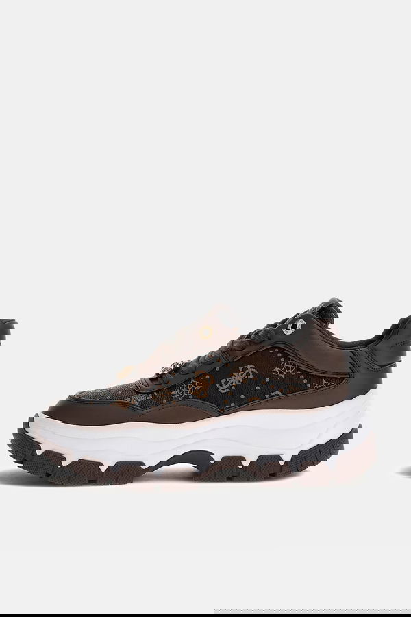 Guess Berrett2 4G Logolu Kalın Taban Kadın Spor Ayakkabı KAHVERENGI