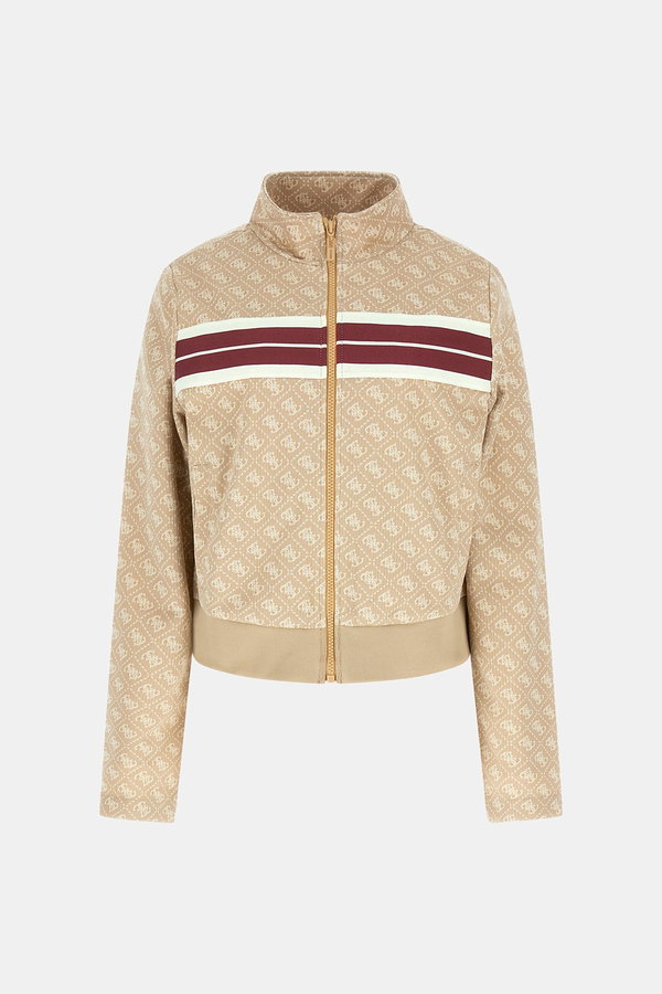 Guess Fermuarlı Kadın Sweatshirt BEJ