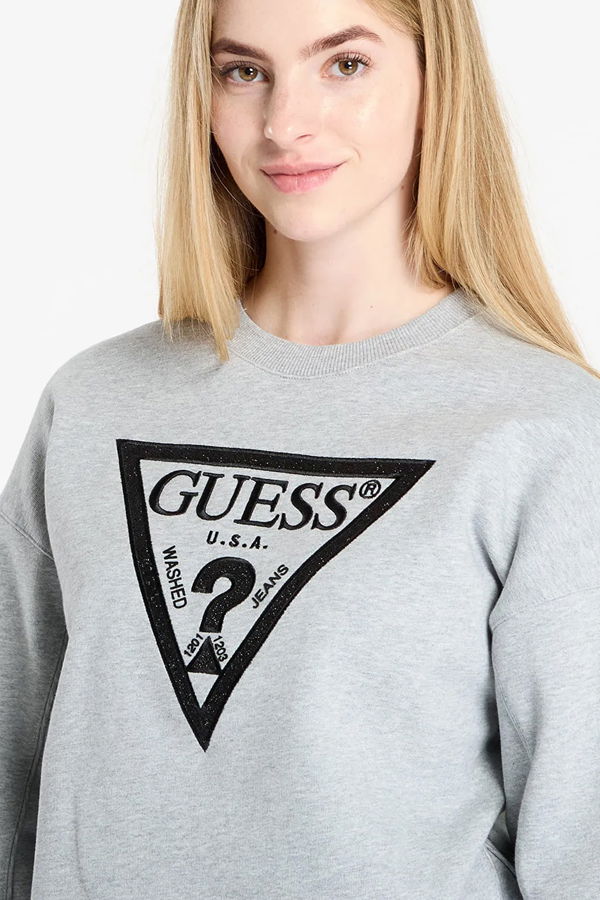 Guess Kadın Bisiklet Yaka Sweatshirt GRI Guess Kadın Bisiklet Yaka Sweatshirt GRI
