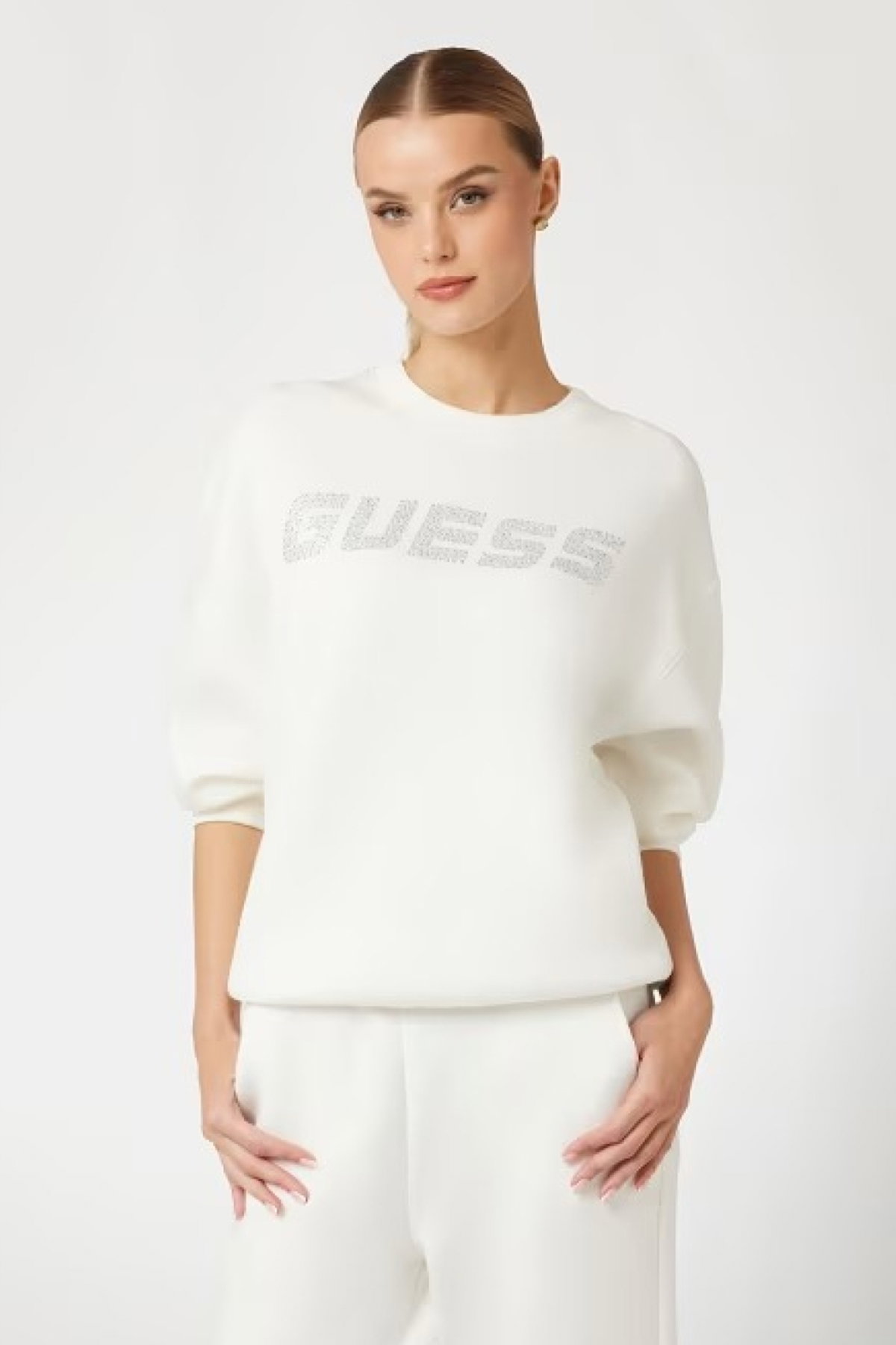Guess Kadın Sweatshirt KREM