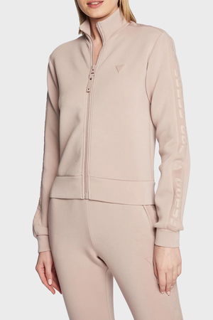 Guess Fermuarlı Kadın Sweatshirt PUDRA Guess Fermuarlı Kadın Sweatshirt PUDRA