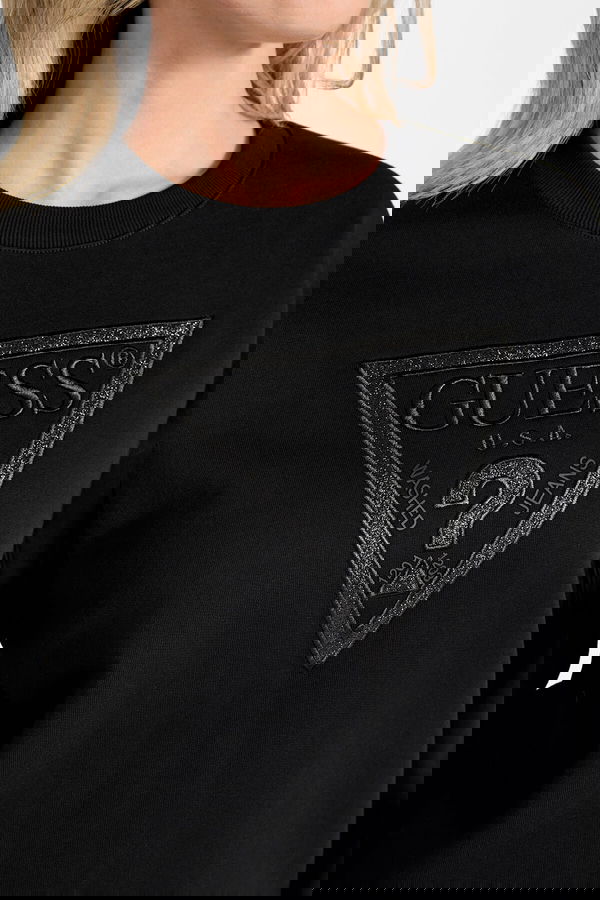 Guess Kadın Bisiklet Yaka Sweatshirt SIYAH Guess Kadın Bisiklet Yaka Sweatshirt SIYAH
