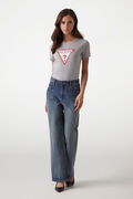 Guess Marka Logolu Kadın T-shirt GRI