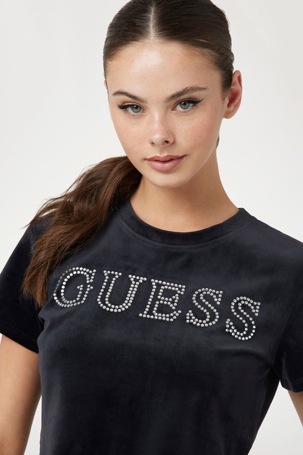 Guess Baskılı Kadın T-shirt SIYAH Guess Baskılı Kadın T-shirt SIYAH