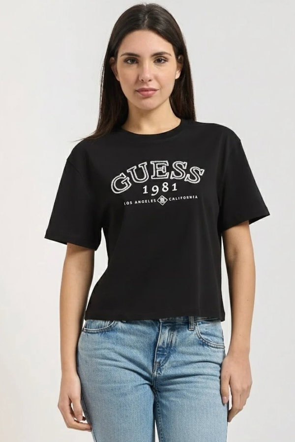Guess Kadın T-shirt SIYAH