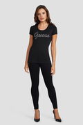 Guess Baskılı Kadın T-shirt SİYAH