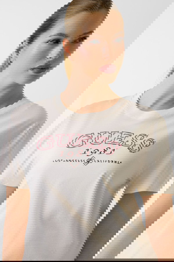 Guess Kadın T-shirt BEJ