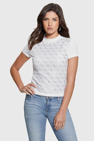 Guess Kadın T-shirt Beyaz