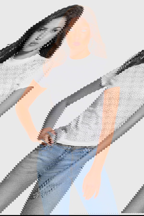 Guess Kadın T-shirt Beyaz