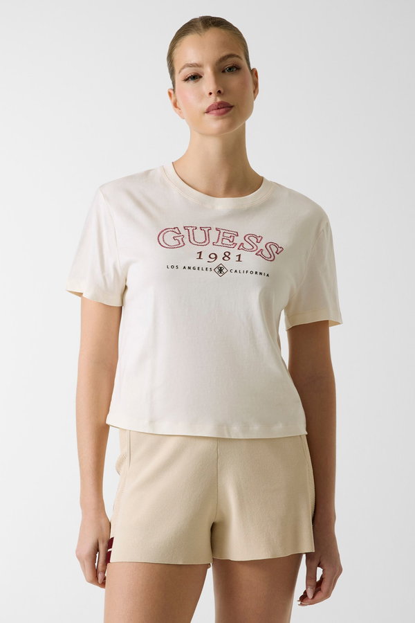 Guess Kadın T-shirt KREM