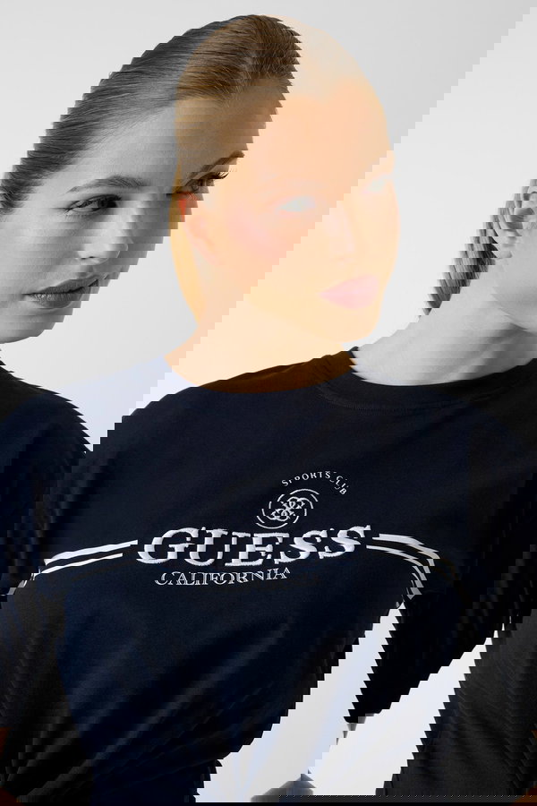 Guess Ön Bağlamalı Kadın T-shirt LACIVERT