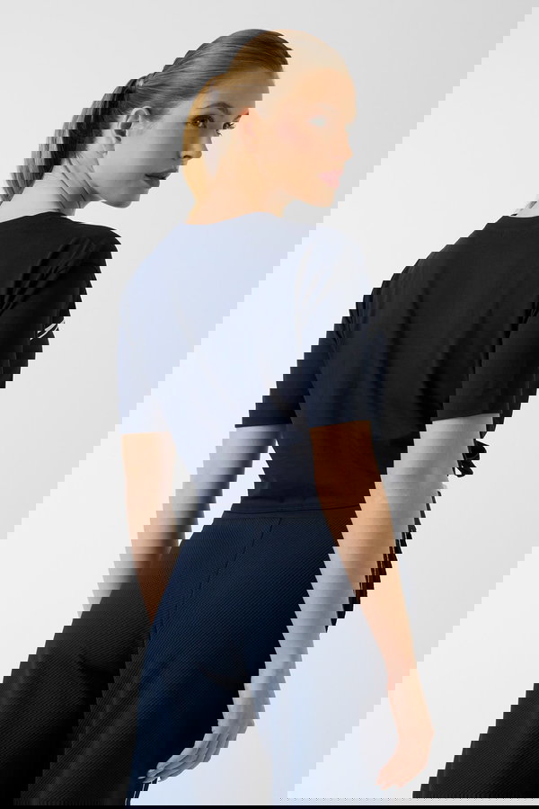 Guess Ön Bağlamalı Kadın T-shirt LACIVERT