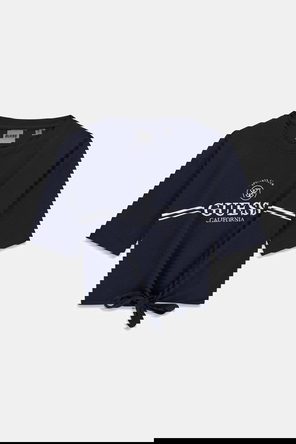 Guess Ön Bağlamalı Kadın T-shirt LACIVERT