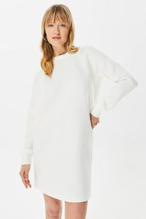 Guess Kadın Uzun Kollu  Elbise Beyaz Guess Kadın Uzun Kollu  Elbise Beyaz