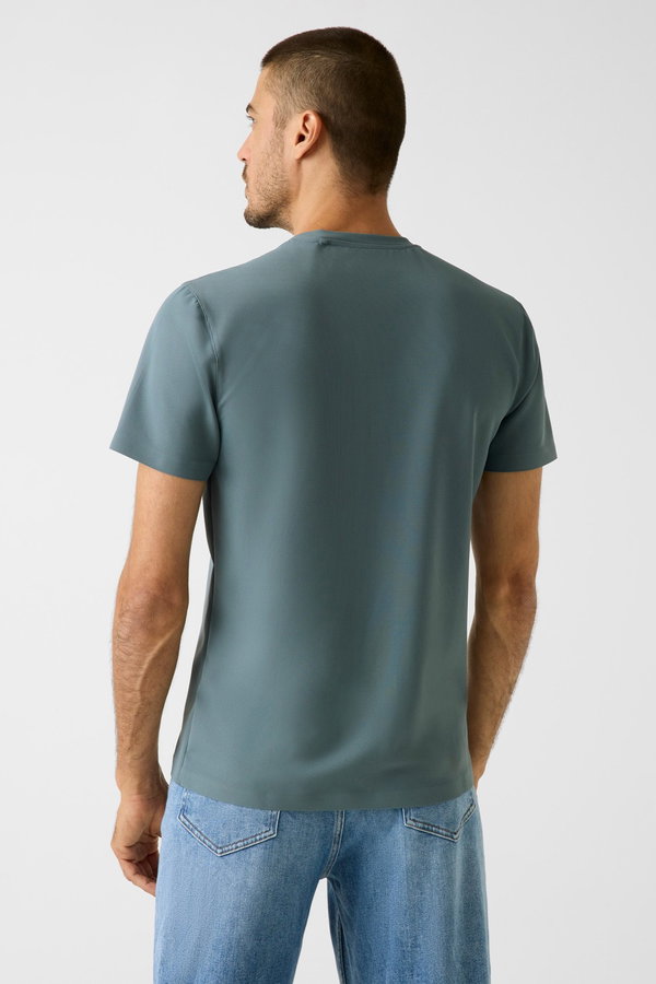 Guess Kısa Kollu Bisiklet Yaka Erkek T-shirt PETROL