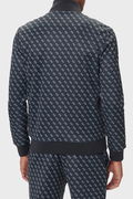Guess Logolu Erkek Fermuarlı Sweatshirt SIYAH