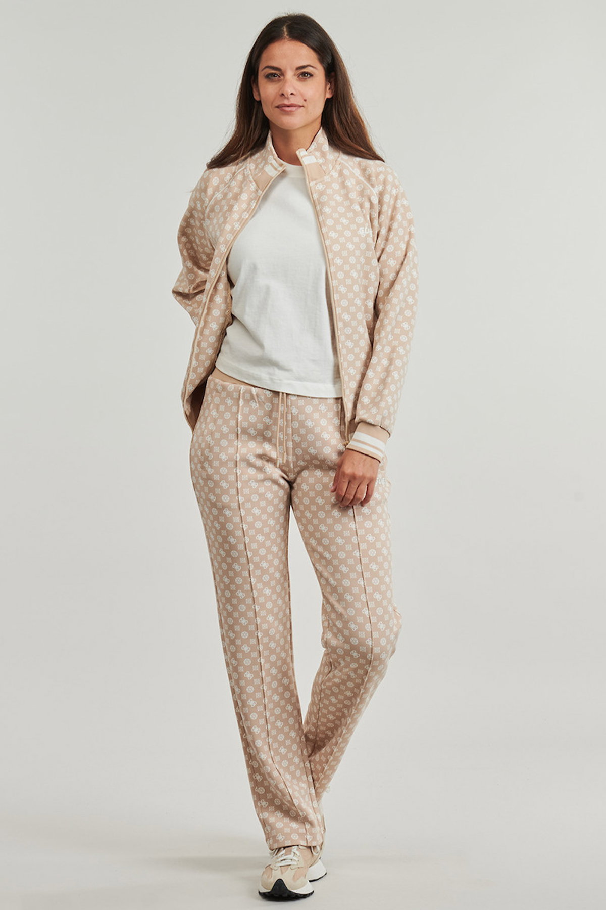Guess Logolu Kadın Eşofman Altı BEJ