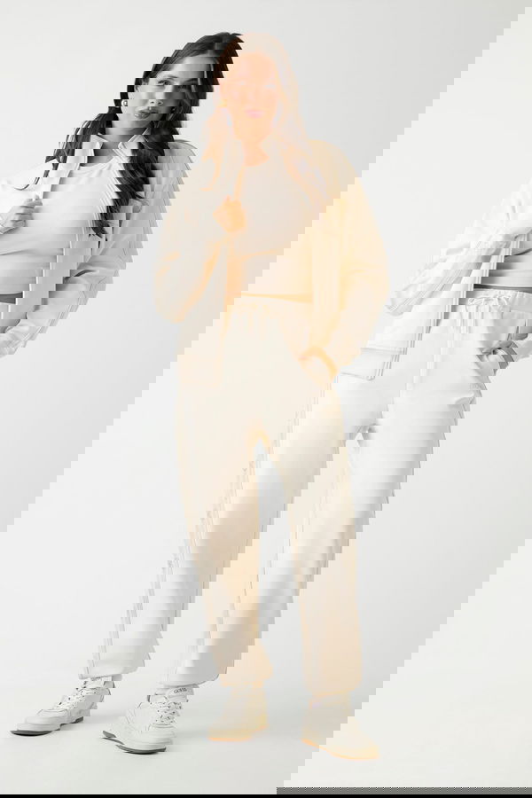 Guess Logolu Kadın Eşofman Altı KREM