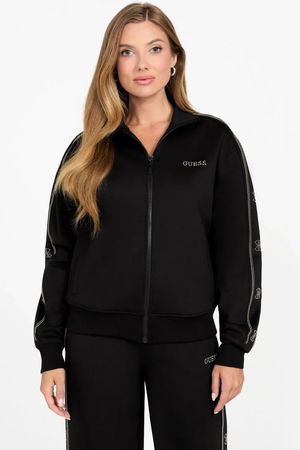 Guess Logolu Kadın Fermuarlı Sweatshirt SIYAH Guess Logolu Kadın Fermuarlı Sweatshirt SIYAH