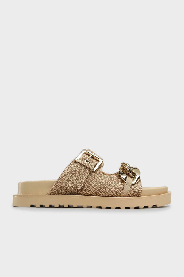 Guess Logolu Kadın Terlik BEJ