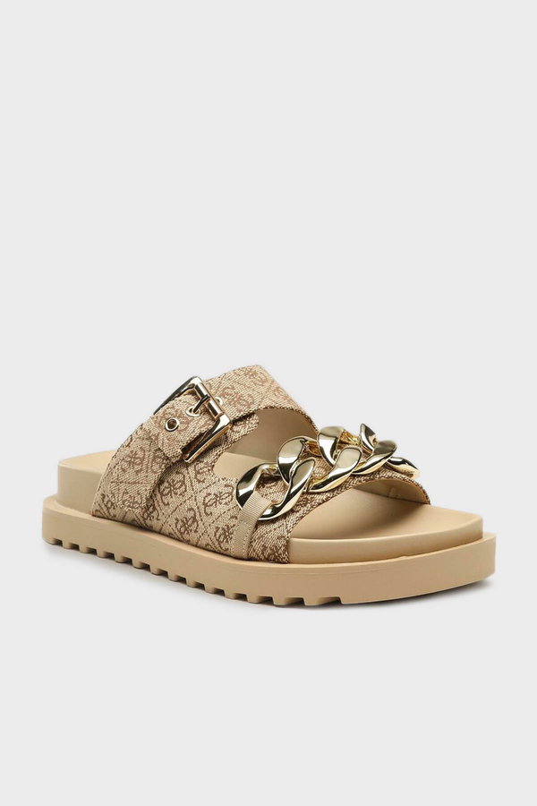 Guess Logolu Kadın Terlik BEJ