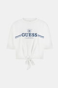 Guess Ön Bağlamalı Kadın T-shirt Beyaz