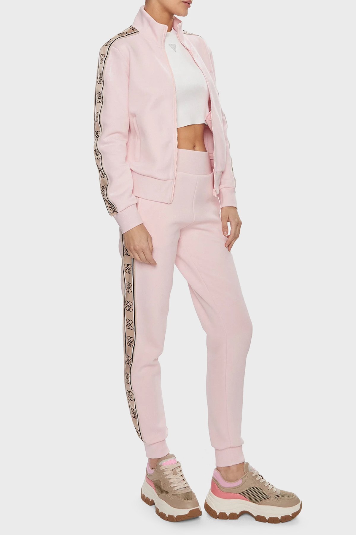 Guess Paça Lastikli Kadın Eşofman PEMBE