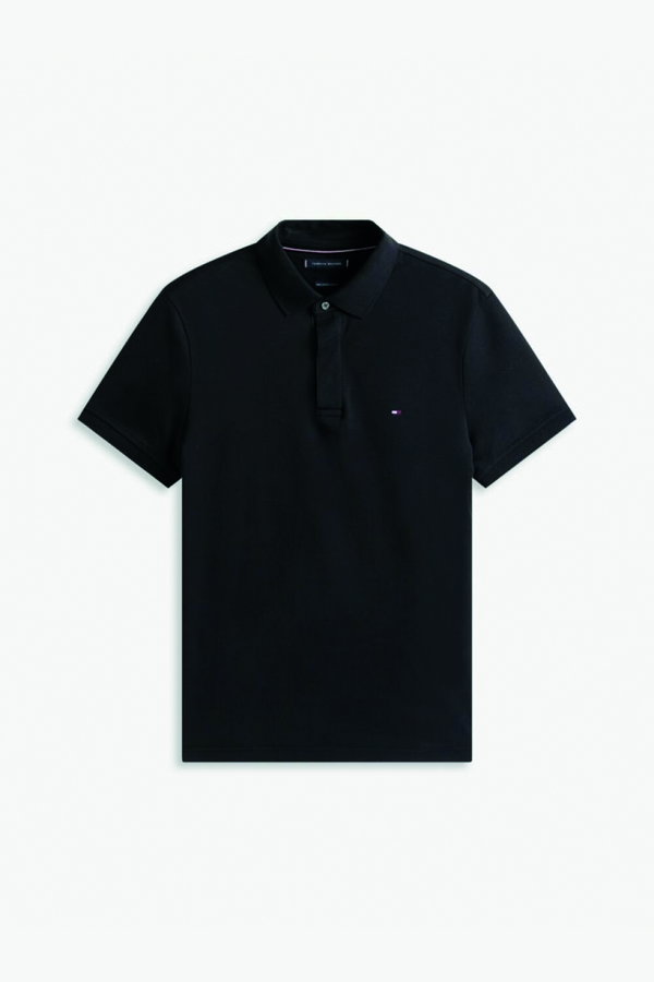 Tommy Hilfiger Polo Yaka Erkek T-shirt SİYAH